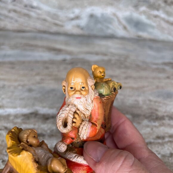 1989 Fontanini Santa Looking Over Baby Jesus Italy #599 Simonetti Hand Painted - Picture 7 of 13